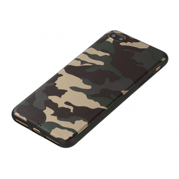 TPU Чехол накладка камуфляж для iPhone 8 Plus, iPhone 7 Plus (зеленый)