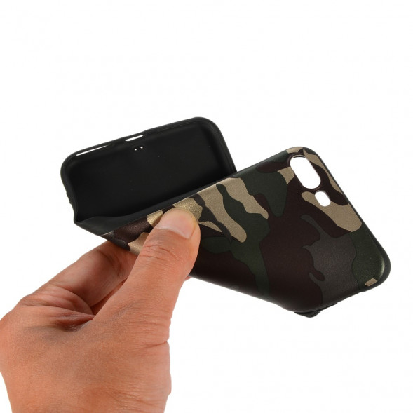TPU Чехол накладка камуфляж для iPhone 8 Plus, iPhone 7 Plus (зеленый)