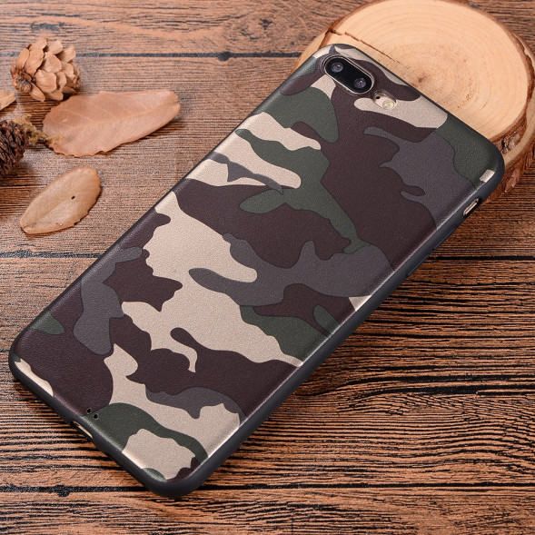 TPU Чехол накладка камуфляж для iPhone 8 Plus, iPhone 7 Plus (зеленый)