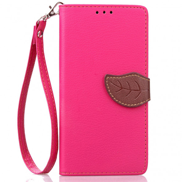 Чехол книжка с застежкой цветок для Samsung Galaxy S7 Edge G935 (Розовый)