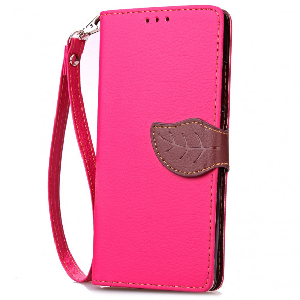 Чехол книжка с застежкой цветок для Samsung Galaxy S7 Edge G935 (Розовый)