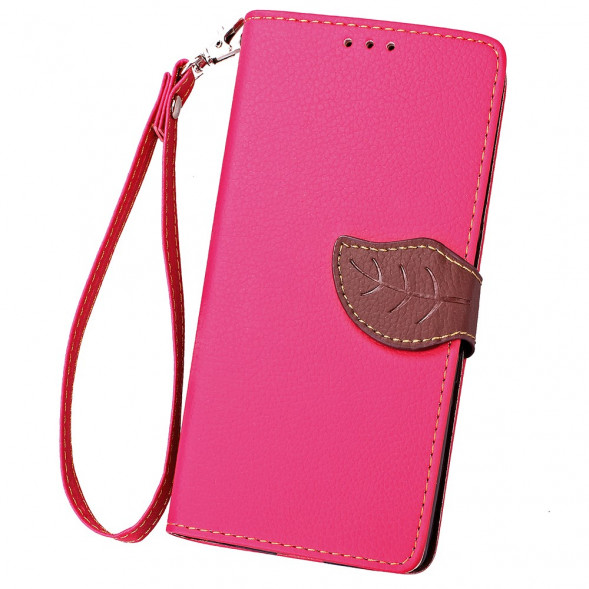 Чехол книжка с застежкой цветок для Samsung Galaxy S7 Edge G935 (Розовый)