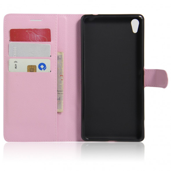 Чехол книжкой с визитницей для Sony Xperia XA Ultra (Розовый)