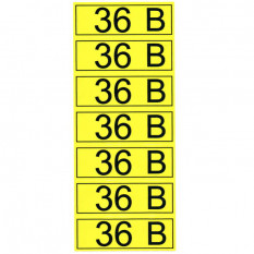 Информационный знак "36 В" 35х100