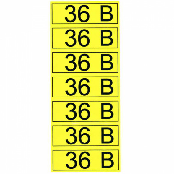 Информационный знак &quot;36 В&quot; 35х100