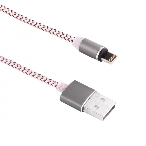 Магнитный кабель зарядки для iPhone 7, 7 Plus, iPhone 6s, 6s Plus, iPhone 6, 6 Plus, iPhone 5, 5C, 5S, SE (розовый)