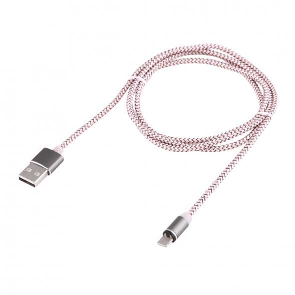 Магнитный кабель зарядки для iPhone 7, 7 Plus, iPhone 6s, 6s Plus, iPhone 6, 6 Plus, iPhone 5, 5C, 5S, SE (розовый)