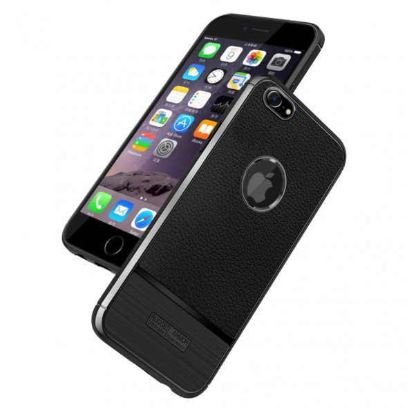 Чехол накладка Litchi для iPhone 6s / 6 (черный)