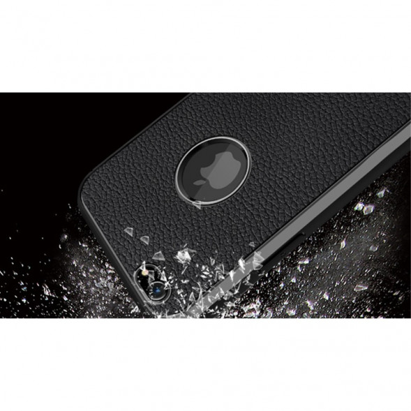 Чехол накладка Litchi для iPhone 6s / 6 (черный)