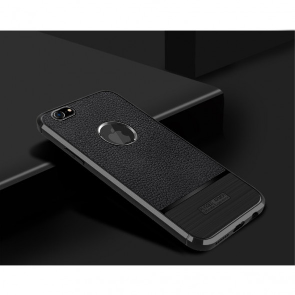 Чехол накладка Litchi для iPhone 6s / 6 (черный)