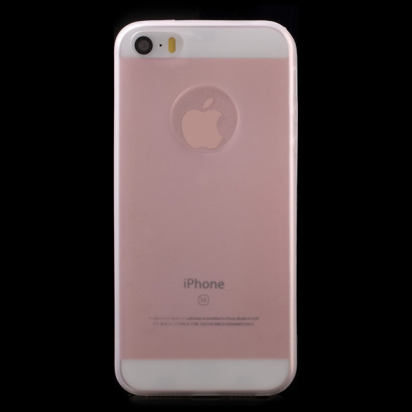 Матовый силиконовый чехол для iPhone SE, 5s, 5 (прозрачный)
