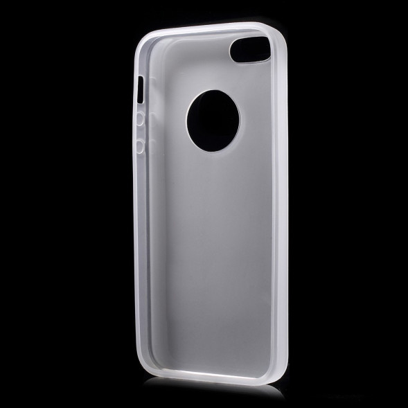 Матовый силиконовый чехол для iPhone SE, 5s, 5 (прозрачный)