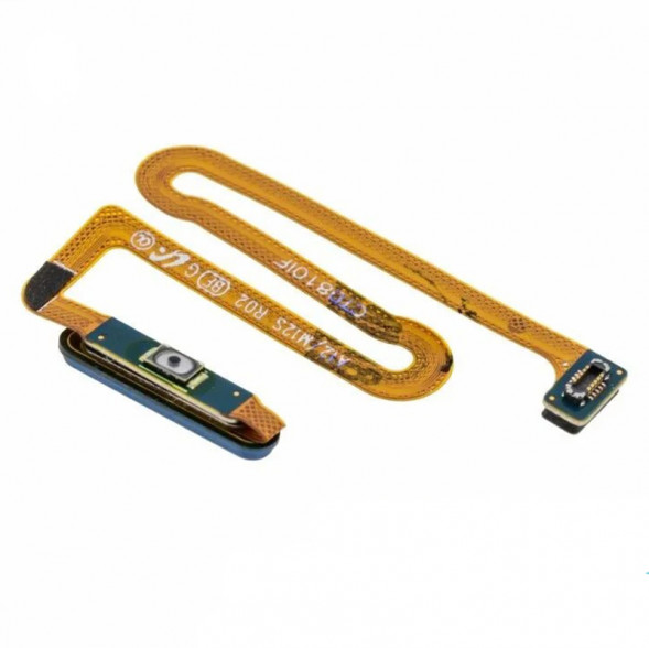 Шлейф для Samsung M127 Galaxy M12, A125 Galaxy A12, A127 Galaxy A12 Nacho кнопка на сканер отпечатка (Cиний)