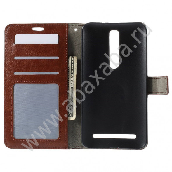 Чехол книжка для Asus Zenfone 2 ZE551ML (Коричневый)