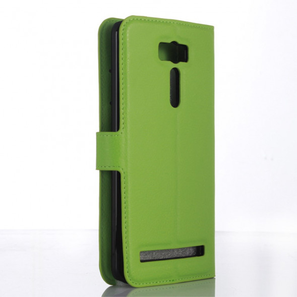 Чехол книжка с визитницей для Asus Zenfone 2 Laser ZE601KL (Зеленый)