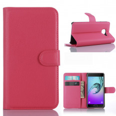 Чехол книжка с визитницей для Samsung Galaxy A3 (2016) SM-A310 (Малиновый)