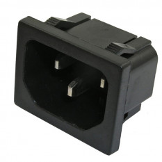 AC-015 Разъем питания 220В гнездо на панель