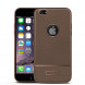 Чехол накладка Litchi для iPhone 6s / 6 (коричневый)