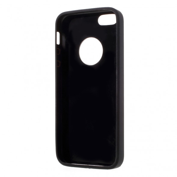 Матовый силиконовый чехол для iPhone SE, 5s, 5 (черный)