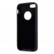 Матовый силиконовый чехол для iPhone SE, 5s, 5 (черный)