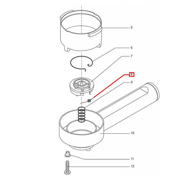 126768418 Пружина клапана рожка для кофеварки Saeco (РАЗК011)
