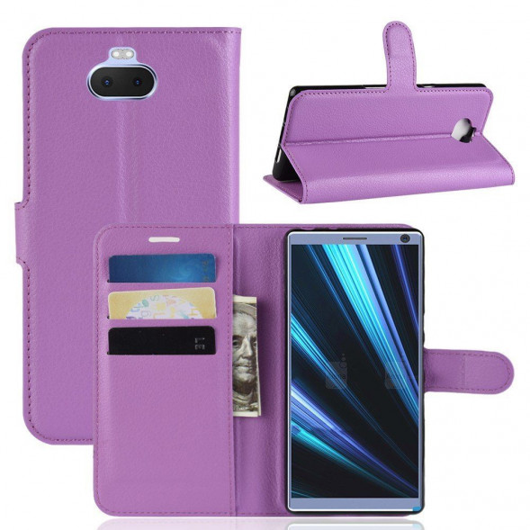 Чехол книжка для Sony Xperia 10 (фиолетовый)