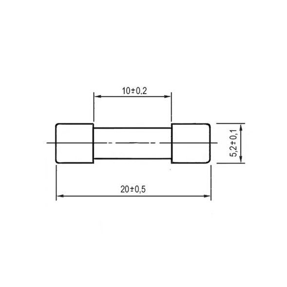 2 шт. 8A 250V Р20-5 Предохранитель керамический быстродействующий