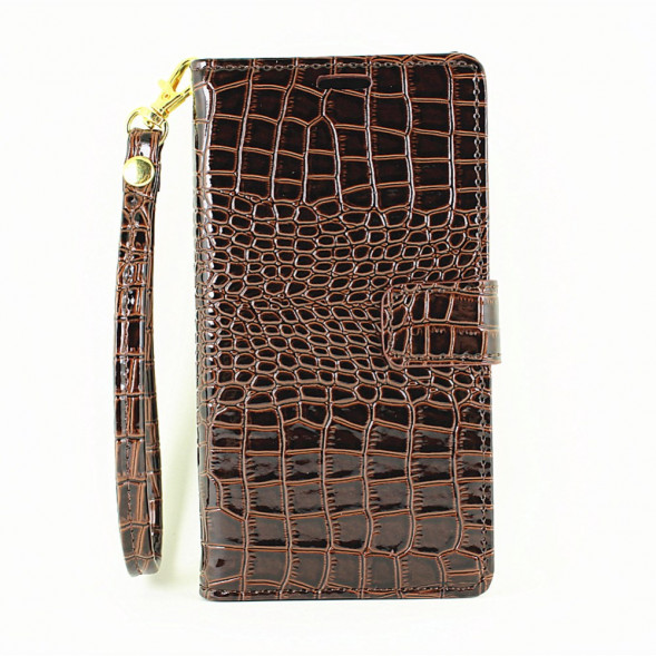 Чехол книжка под крокодиловую кожу для Microsoft Lumia 950 Dual (Белый)