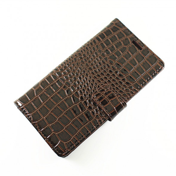 Чехол книжка под крокодиловую кожу для Microsoft Lumia 950 Dual (Белый)