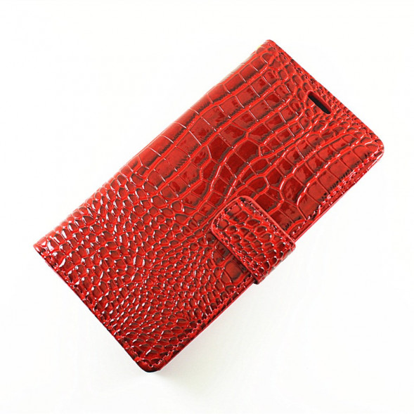 Чехол книжка под крокодиловую кожу для Microsoft Lumia 950 Dual (Белый)