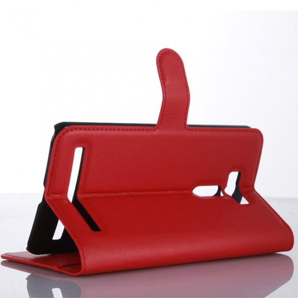 Чехол книжка с визитницей для Asus Zenfone 2 Laser ZE601KL (Красный)