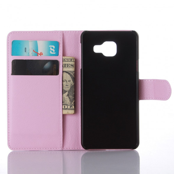 Чехол книжка с визитницей для Samsung Galaxy A3 (2016) SM-A310 (Розовый)