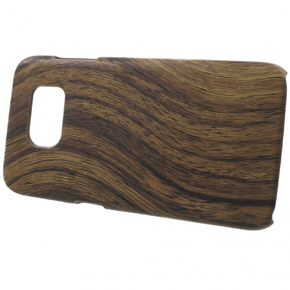 Чехол накладка под дерево для Samsung Galaxy S7 Edge G935 (Коричневый)