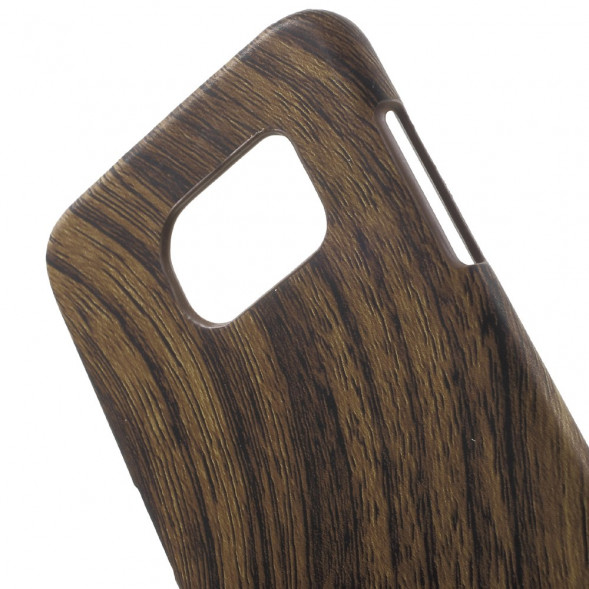 Чехол накладка под дерево для Samsung Galaxy S7 Edge G935 (Коричневый)