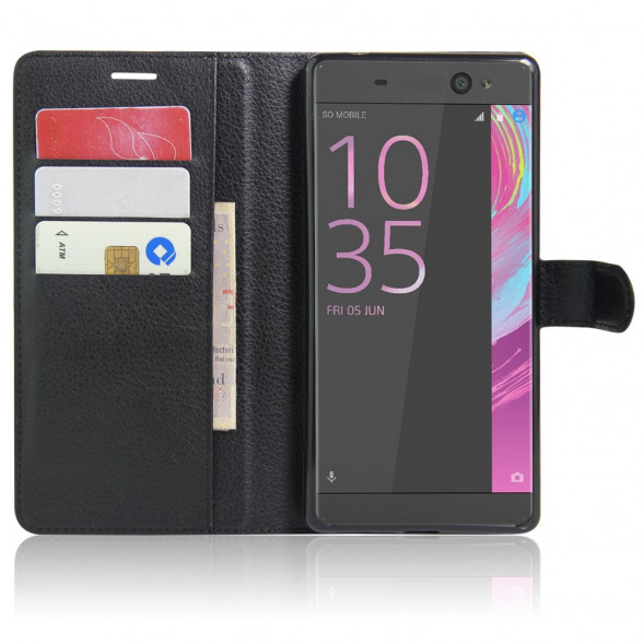 Чехол книжкой с визитницей для Sony Xperia XA Ultra (Черный)