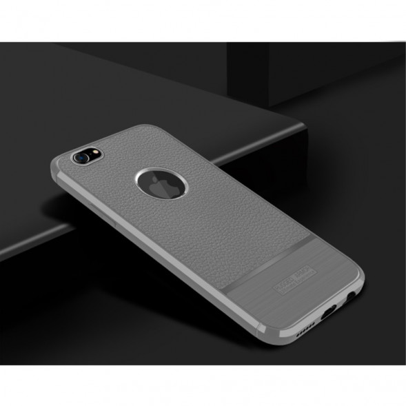 Чехол накладка Litchi для iPhone 6s / 6 (серый)