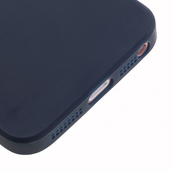 Матовый силиконовый чехол для iPhone SE, 5s, 5 (темно-синий)