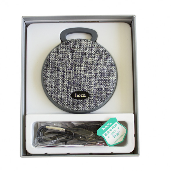 Колонка портативная Hoco BS7 Bluetooth, USB, microSD (серый)