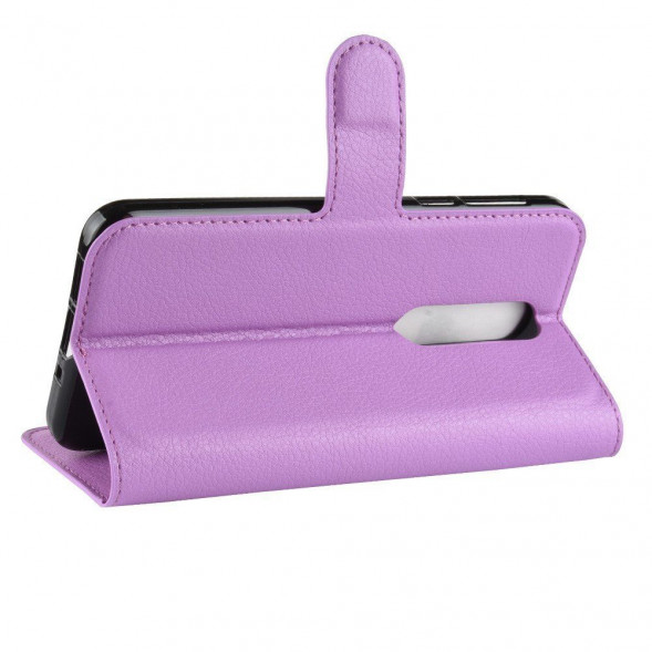 Чехол с визитницей для Nokia 7.1 (фиолетовый)