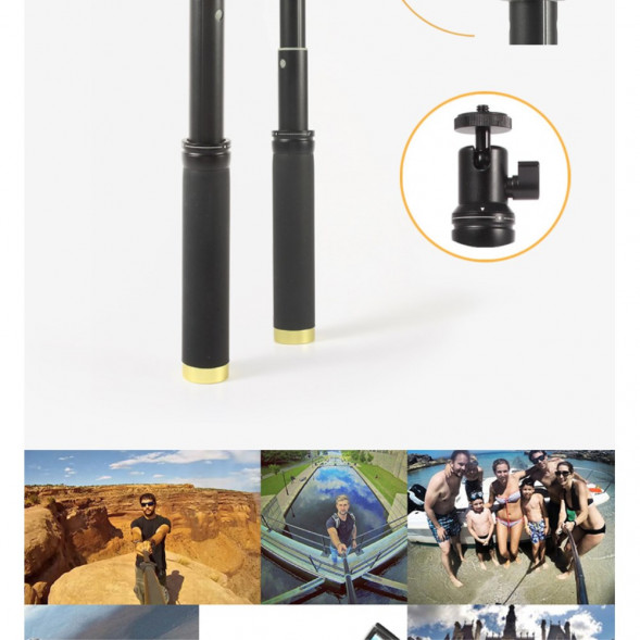 Активный выдвижной селфи монопод для камеры GoPro