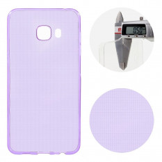 Прозрачный чехол накладка для Samsung Galaxy C10 (Фиолетовый)