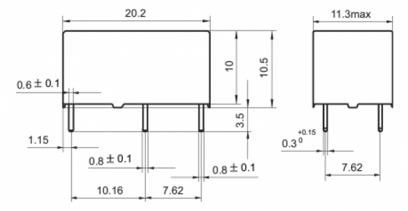 HFE60/12-1HST-L2 Реле электромагнитное