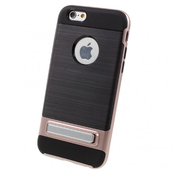 Гибридный чехол с подставкой для iPhone 6 / 6S (розовое золото)