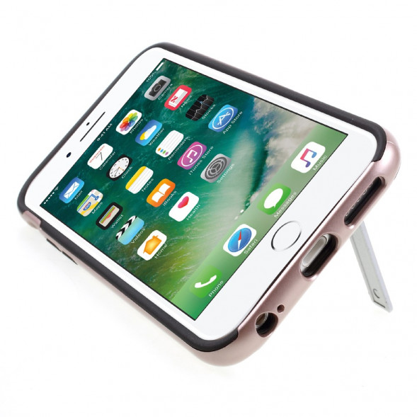 Гибридный чехол с подставкой для iPhone 6 / 6S (розовое золото)