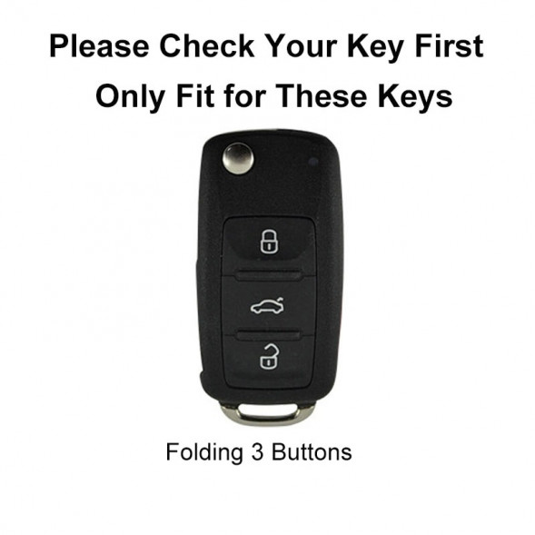 Чехол для ключа Volkswagen Polo, Tiguan, Passat, Golf, Jetta, Lavida, Skoda Octavia (Серебристый)