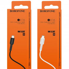 Кабель Borofone BX16 USB MicroUSB (белый)