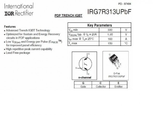 IRG7R313U транзистор IGBT