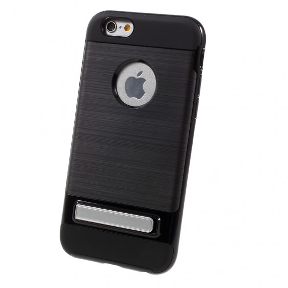 Гибридный чехол с подставкой для iPhone 6 / 6S (черный)