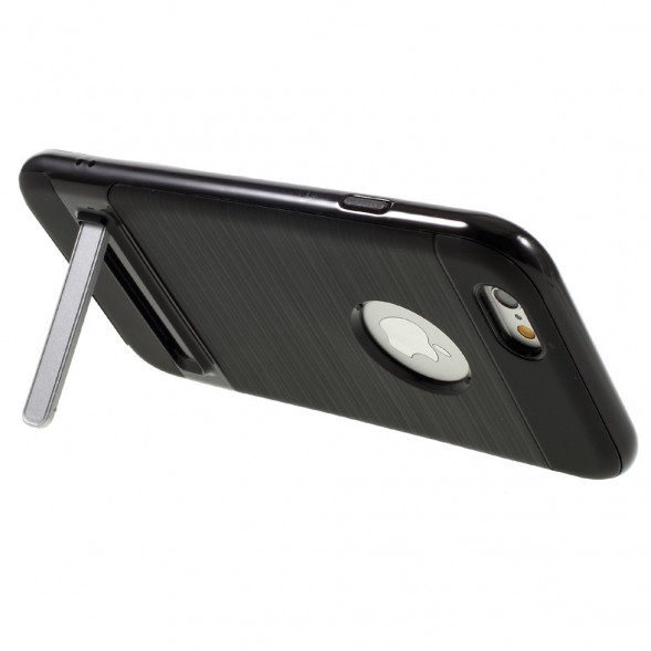 Гибридный чехол с подставкой для iPhone 6 / 6S (черный)