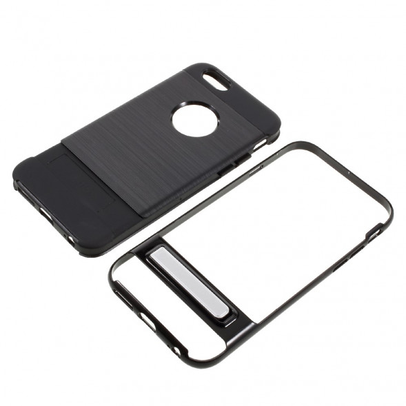 Гибридный чехол с подставкой для iPhone 6 / 6S (черный)